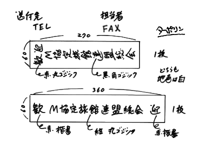 手書き原稿の例