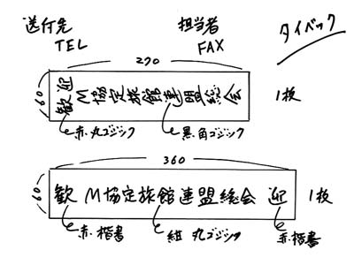 手書き原稿の例